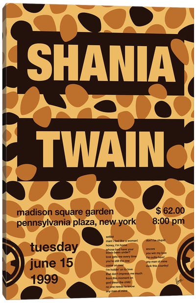 Shania Twain Poster Canvas Art Print - Country Music Art