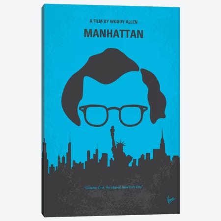 Manhattan Minimal Movie Poster Canvas Print #CKG160} by Chungkong Canvas Art