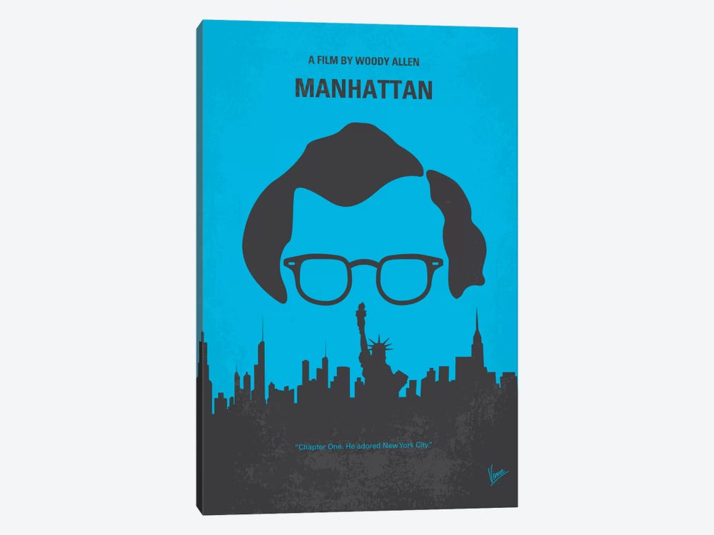Manhattan Minimal Movie Poster by Chungkong 1-piece Canvas Wall Art