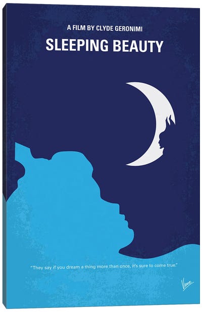 Sleeping Beauty Poster Canvas Art Print - Chungkong - Minimalist Movie Posters