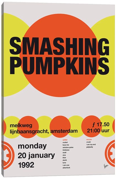 Smashing Pumpkins Poster Canvas Art Print - Chungkong - Minimalist Movie Posters