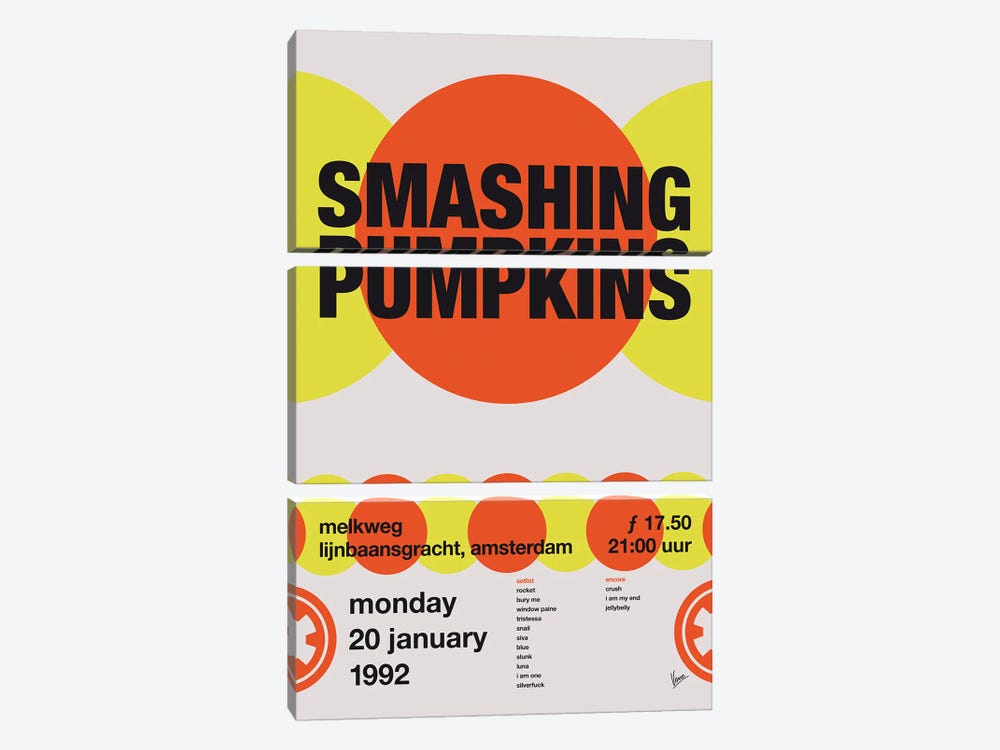 Smashing Pumpkins Poster by Chungkong 3-piece Art Print
