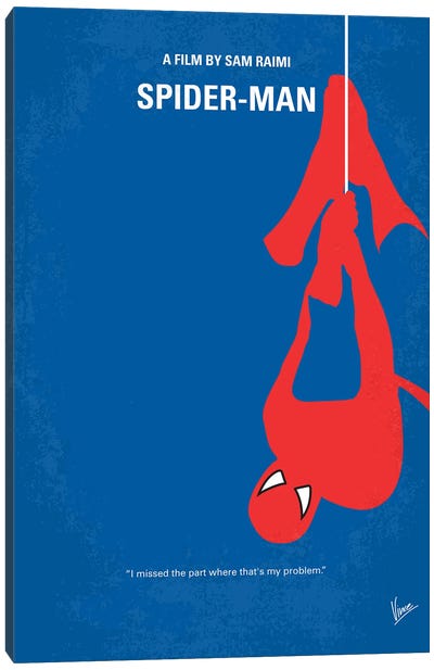 Spiderman Poster Canvas Art Print - Minimalist Posters