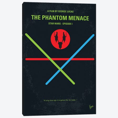 Star Wars Episode I The Phantom Menace Poster Canvas Print #CKG1615} by Chungkong Canvas Artwork