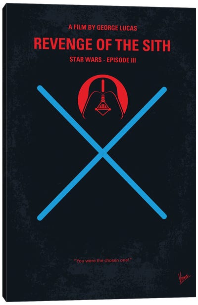 Star Wars Episode III Revenge Of The Sith Poster Canvas Art Print - Chungkong - Minimalist Movie Posters