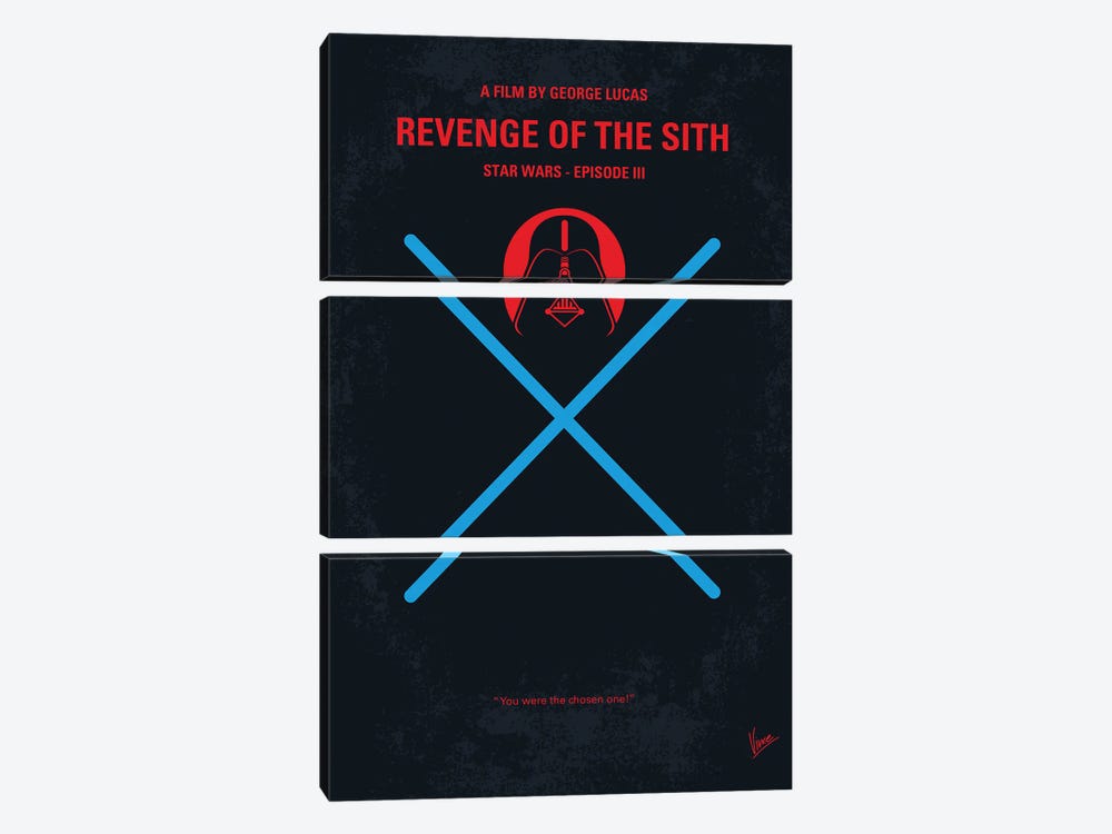 Star Wars Episode III Revenge Of The Sith Poster by Chungkong 3-piece Canvas Print