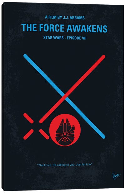 Star Wars Episode VII The Force Awakens Poster Canvas Art Print - Chungkong - Minimalist Movie Posters