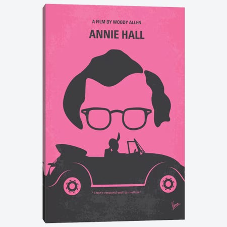 Annie Hall Minimal Movie Poster Canvas Print #CKG161} by Chungkong Canvas Wall Art