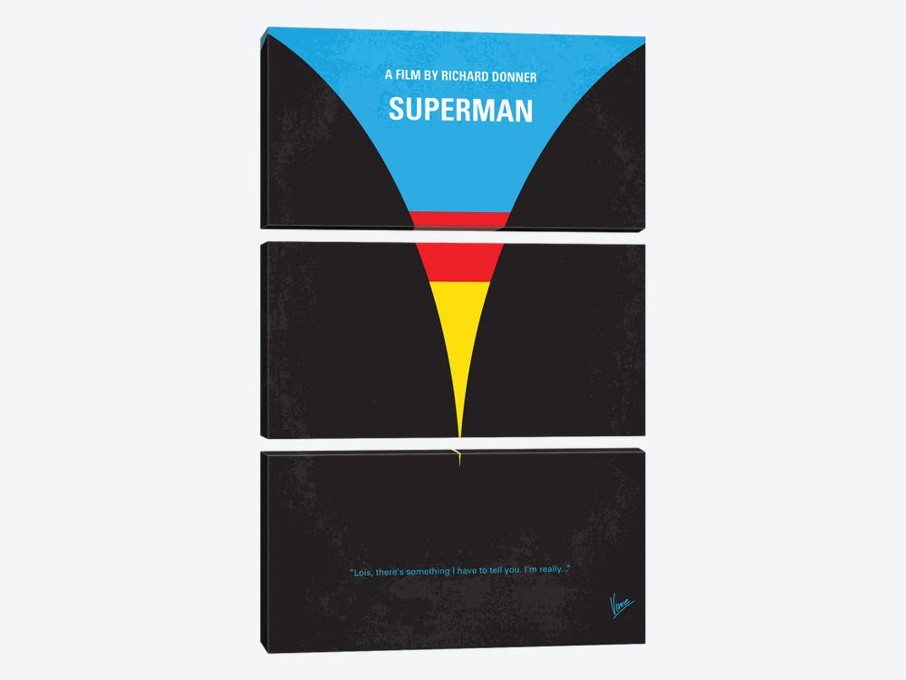 Superman Poster by Chungkong 3-piece Canvas Wall Art
