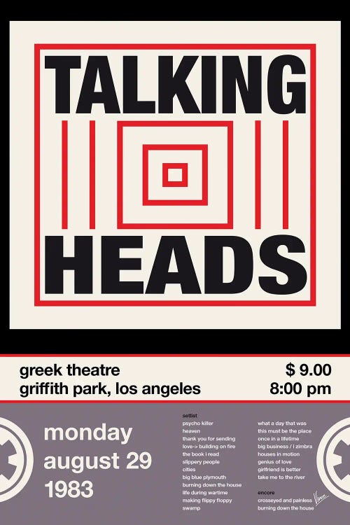 Talking Heads Poster