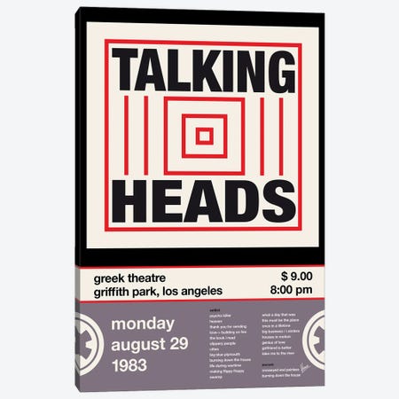Talking Heads Poster Canvas Print #CKG1624} by Chungkong Canvas Print