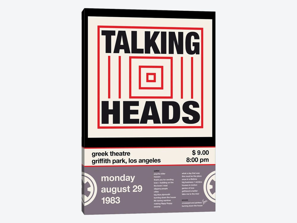 Talking Heads Poster by Chungkong 1-piece Canvas Art Print