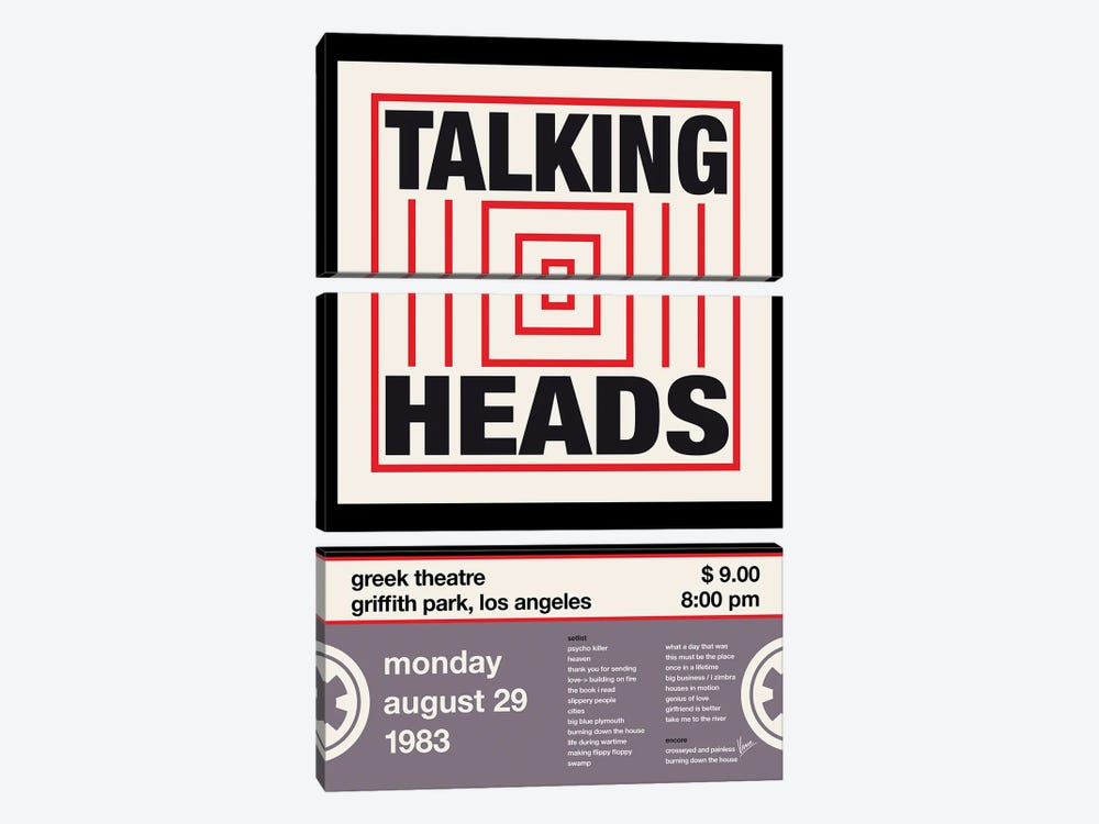 Talking Heads Poster by Chungkong 3-piece Canvas Art Print