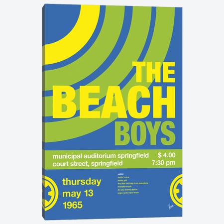 The Beachboys Poster Canvas Print #CKG1625} by Chungkong Canvas Print