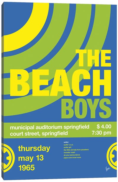 The Beachboys Poster Canvas Art Print - The Beach Boys