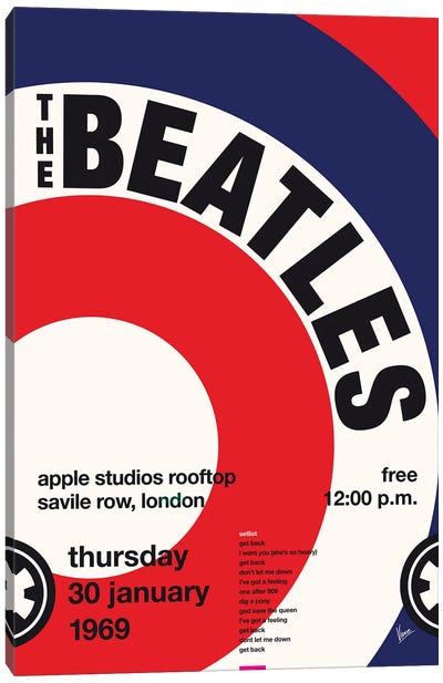 The Beatles Poster Canvas Art Print - Vintage Posters