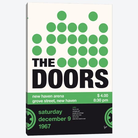 The Doors Poster Canvas Print #CKG1629} by Chungkong Canvas Wall Art
