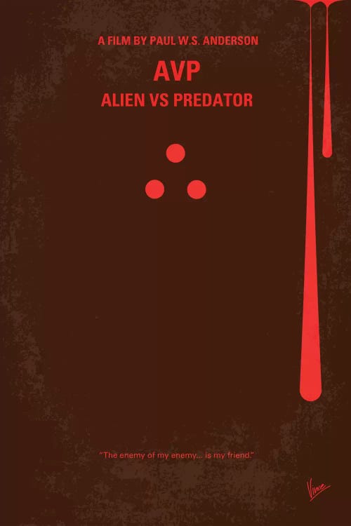 AVP: Alien vs. Predator Minimal Movie Poster