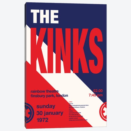 The Kinks Poster Canvas Print #CKG1630} by Chungkong Art Print