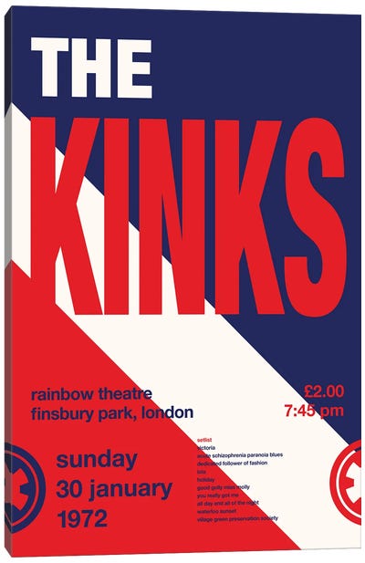 The Kinks Poster Canvas Art Print - Chungkong Limited Editions
