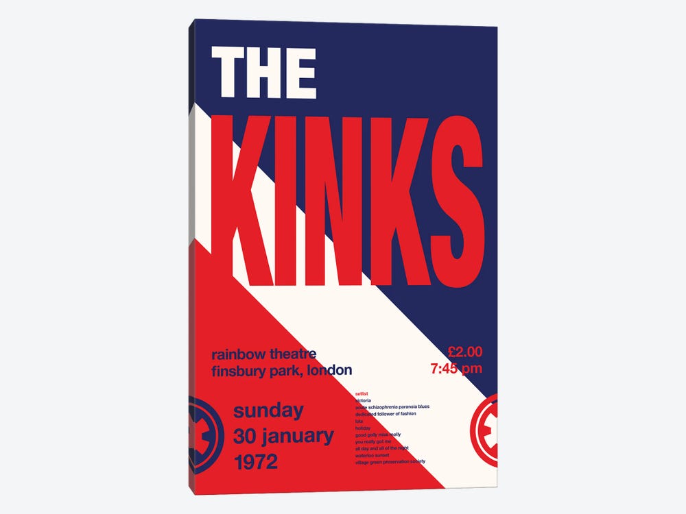 The Kinks Poster by Chungkong 1-piece Canvas Art