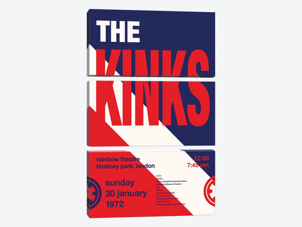 The Kinks Poster by Chungkong 3-piece Canvas Art