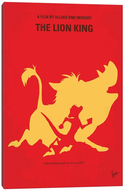 The Lion King Poster Canvas Art Print - Minimalist Movie Posters