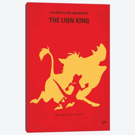 The Lion King Poster Canvas Print #CKG1631} by Chungkong Art Print