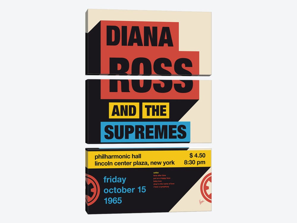 The Supremes Poster by Chungkong 3-piece Canvas Art