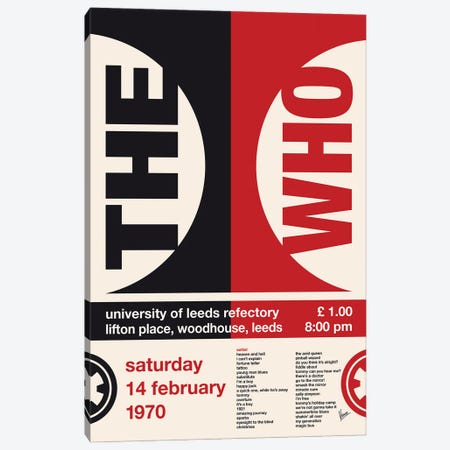 The Who Poster Canvas Print #CKG1635} by Chungkong Canvas Wall Art
