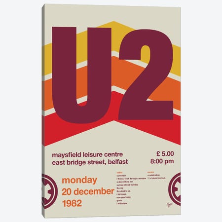 U2 Poster Canvas Print #CKG1637} by Chungkong Canvas Art