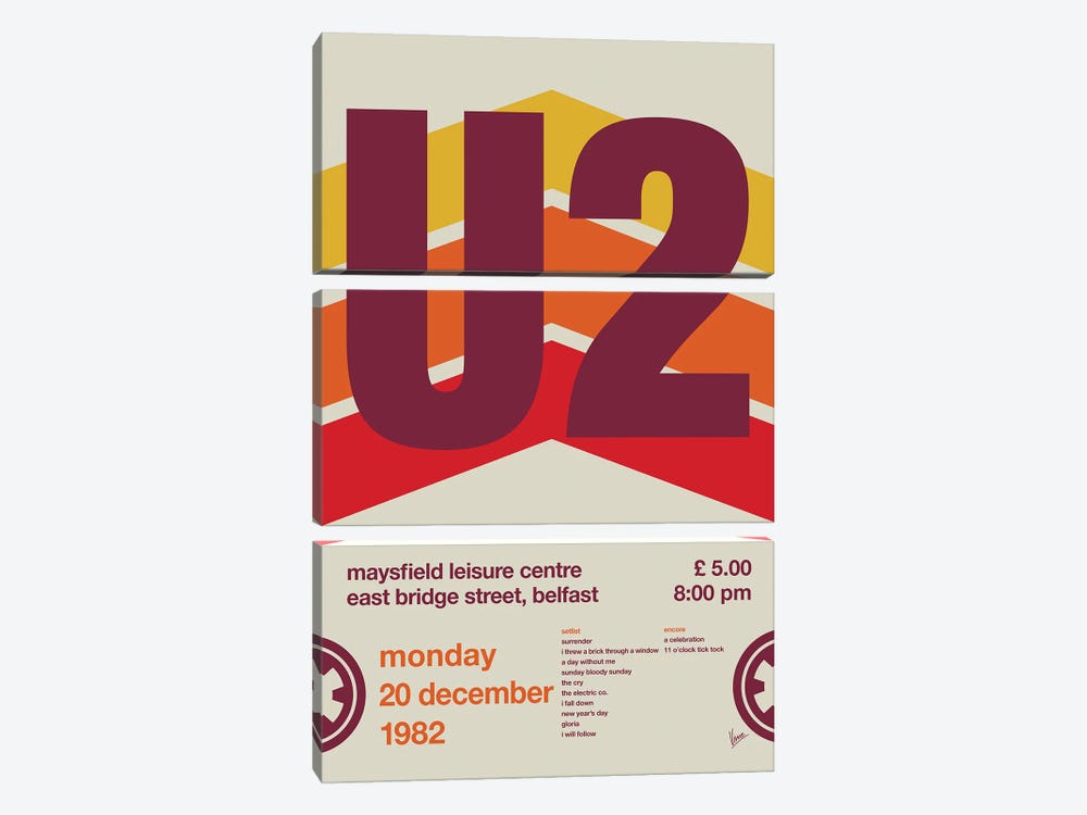 U2 Poster by Chungkong 3-piece Art Print
