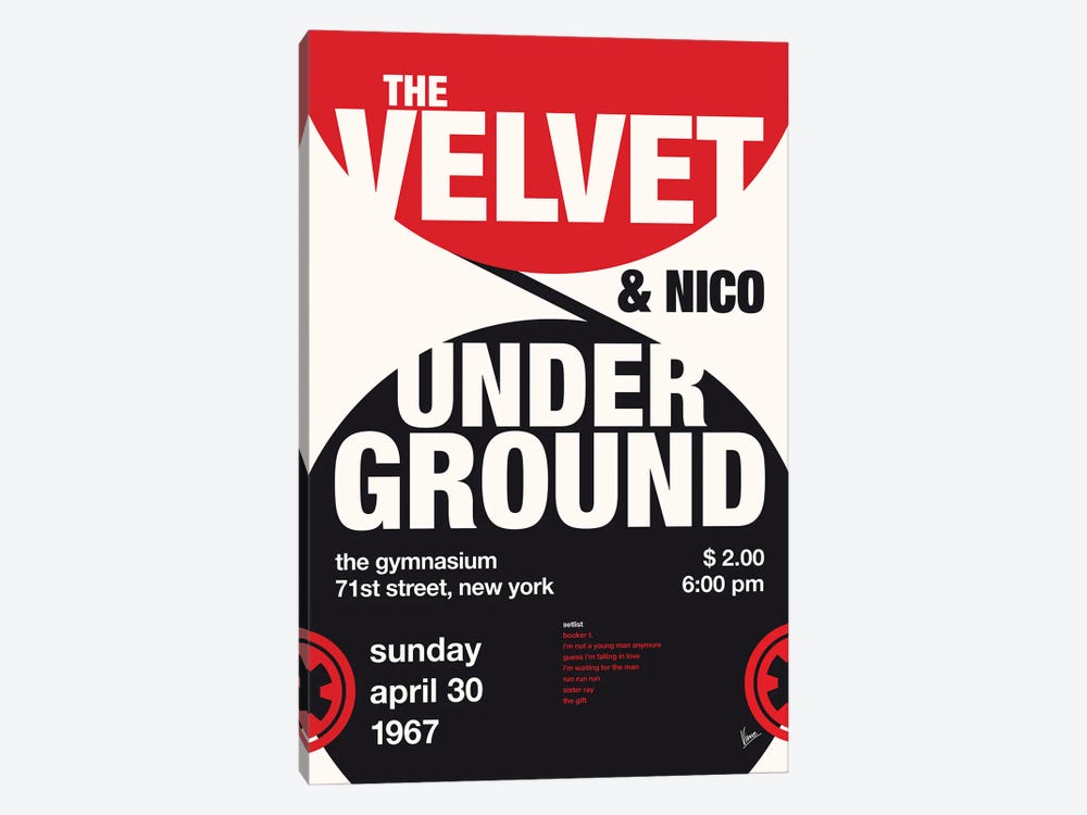 Velvet Underground Poster by Chungkong 1-piece Canvas Artwork