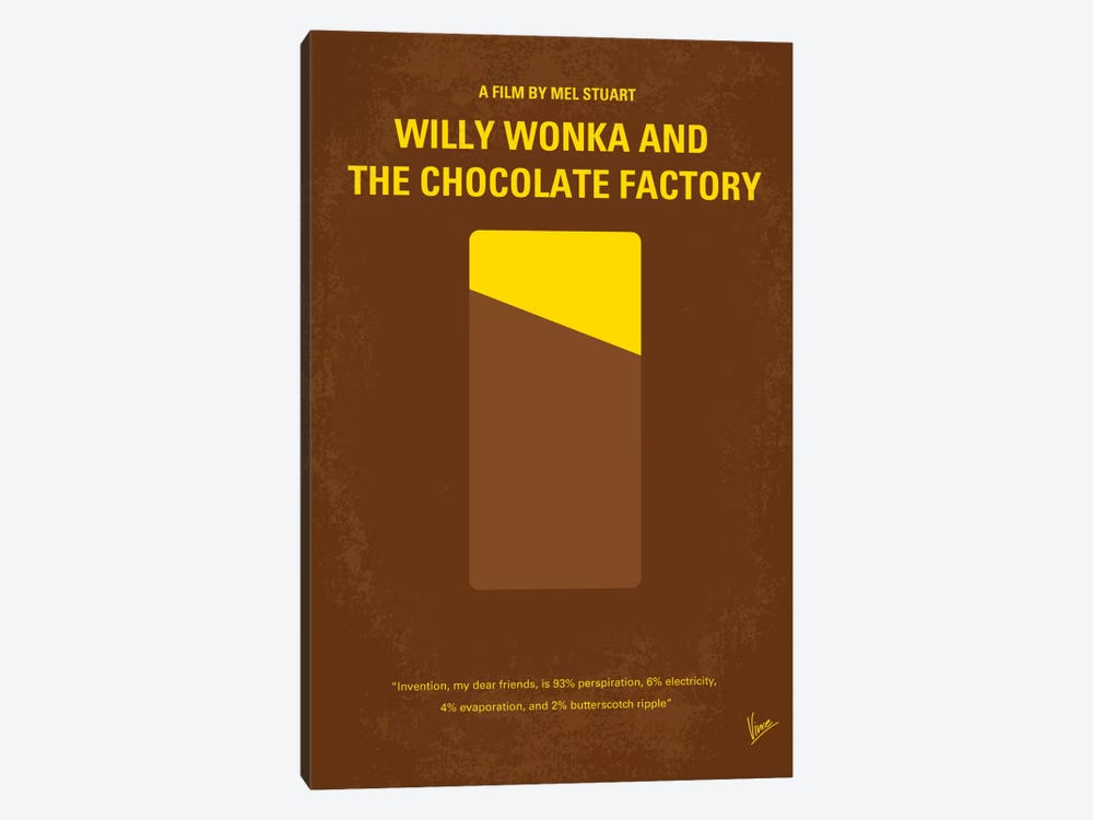 Willy Wonka And The Chocolate Factory Minimal Movie Poster by Chungkong 1-piece Art Print