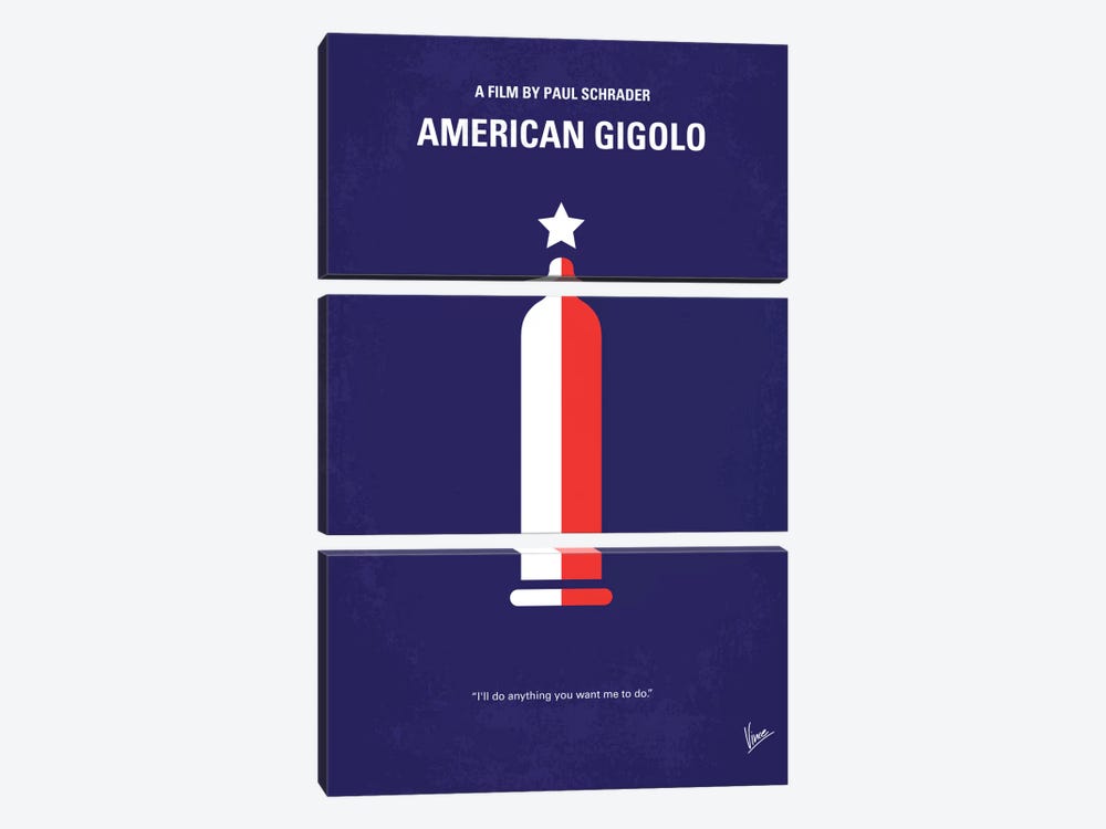 American Gigolo Minimal Movie Poster by Chungkong 3-piece Canvas Artwork