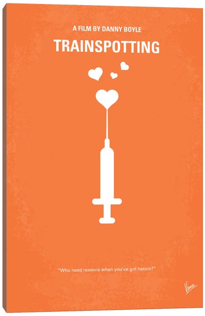 Trainspotting Minimal Movie Poster Canvas Art Print - Chungkong's Crime Movie Posters