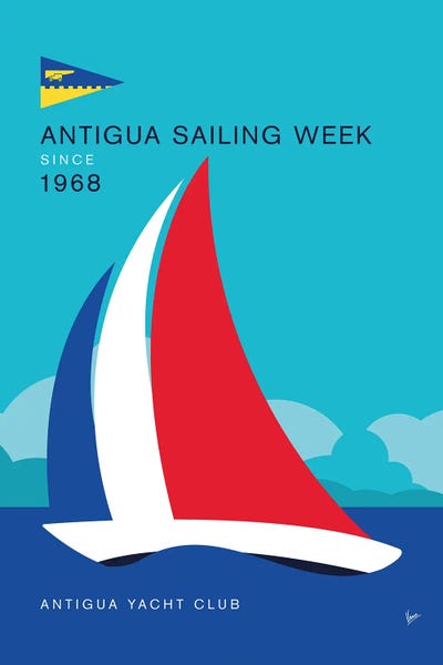 Chungkong - Steelpix Metal Wall Art: 1968-Antigua Sailing Week by Chungkong