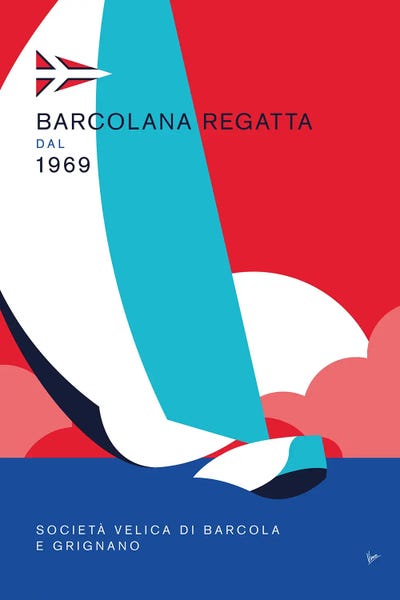 Chungkong - Steelpix Metal Wall Art: 1969-Barcolana Regatta by Chungkong