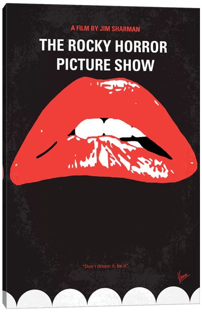 The Rocky Horror Picture Show Minimal Movie Poster Canvas Art Print - Broadway & Musicals