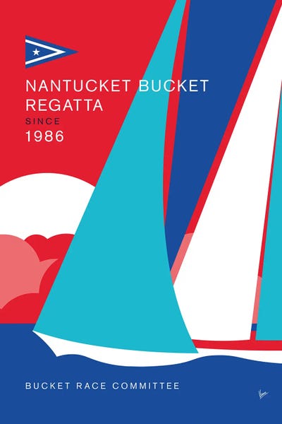 Chungkong - Steelpix Metal Wall Art: 1986-Nantucket Bucket Regatta by Chungkong