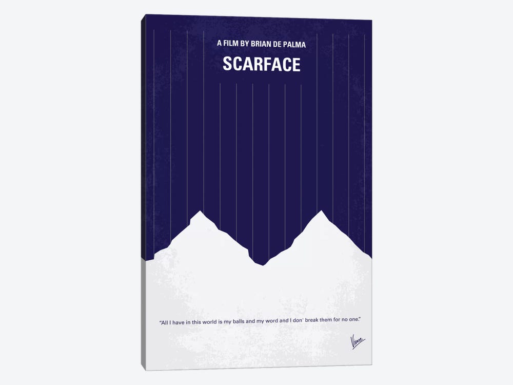 Scarface Minimal Movie Poster by Chungkong 1-piece Art Print