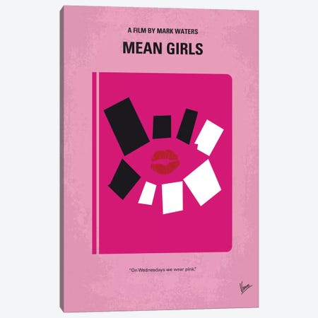 Mean Girls Minimal Movie Poster Canvas Print #CKG16} by Chungkong Canvas Art Print