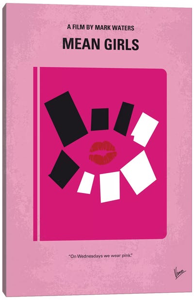 Mean Girls Minimal Movie Poster Canvas Art Print - Comedy Minimalist Movie Posters