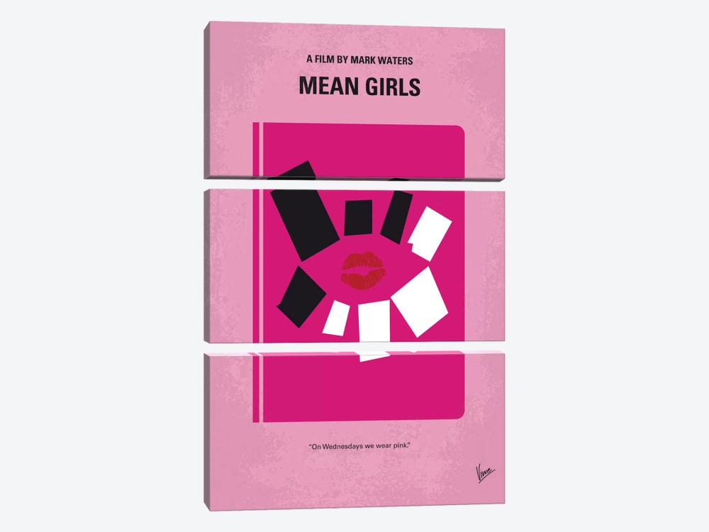 Mean Girls Minimal Movie Poster by Chungkong 3-piece Canvas Art