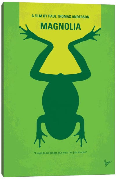 Magnolia Minimal Movie Poster Canvas Art Print - Frogs