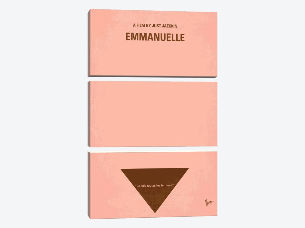 Emmanuelle Minimal Movie Poster by Chungkong 3-piece Canvas Art