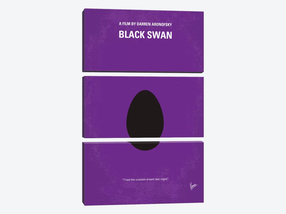 Black Swan Minimal Movie Poster by Chungkong 3-piece Canvas Art