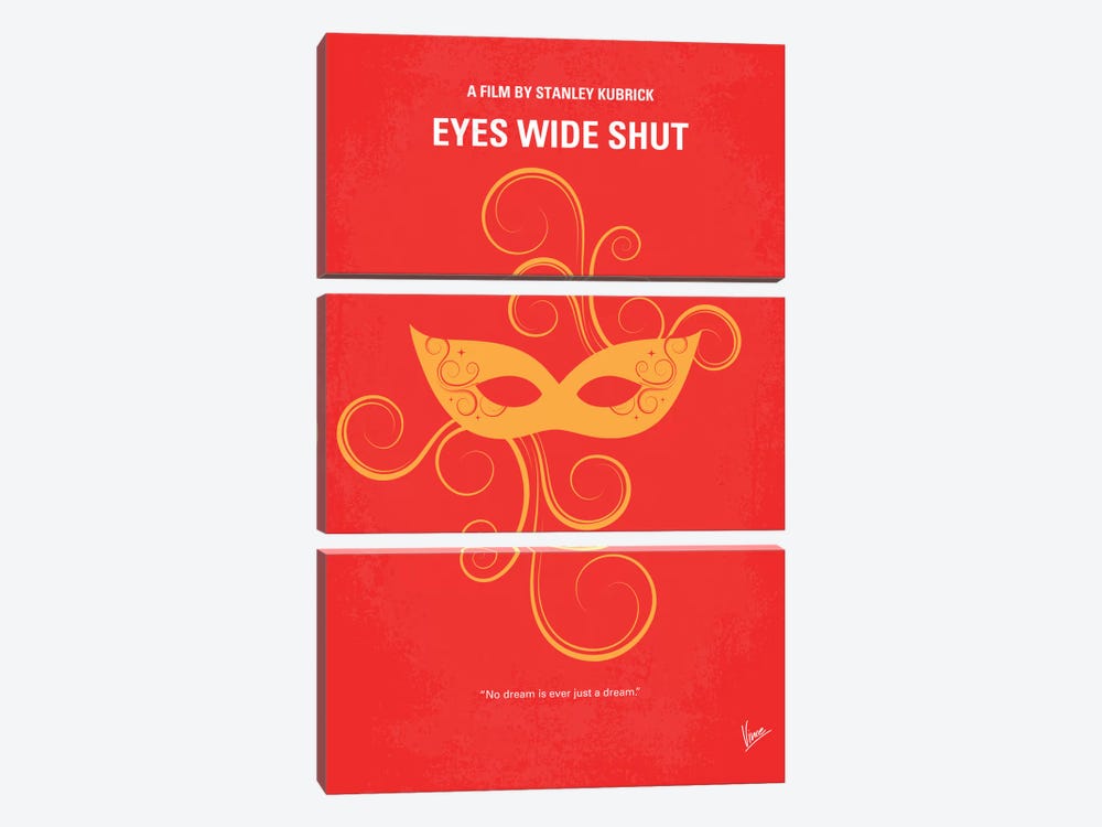 Eyes Wide Shut Minimal Movie Poster by Chungkong 3-piece Canvas Art