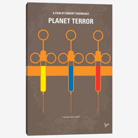 Planet Terror Minimal Movie Poster Canvas Print #CKG176} by Chungkong Canvas Artwork