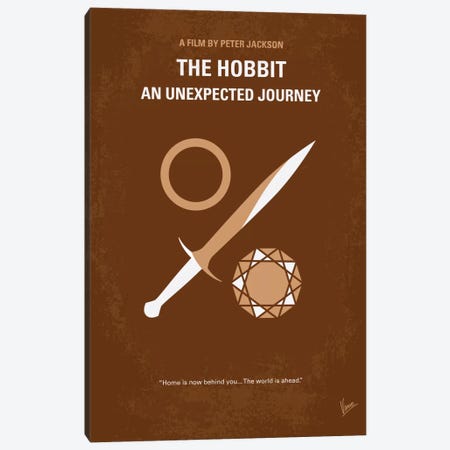 The Hobbit: An Unexpected Journey Minimal Movie Poster Canvas Print #CKG177} by Chungkong Canvas Art